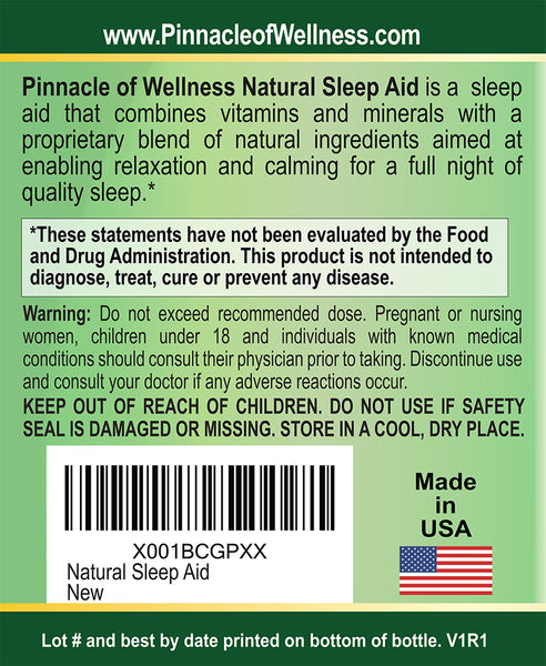 Natural Sleep Aid - Melatonin, Ashwagandha, 5-HTP, GABA and 12 Other Proven Ingredients - Herbal Non-Habit Forming Sleeping Pills (60 Vegan Capsules)